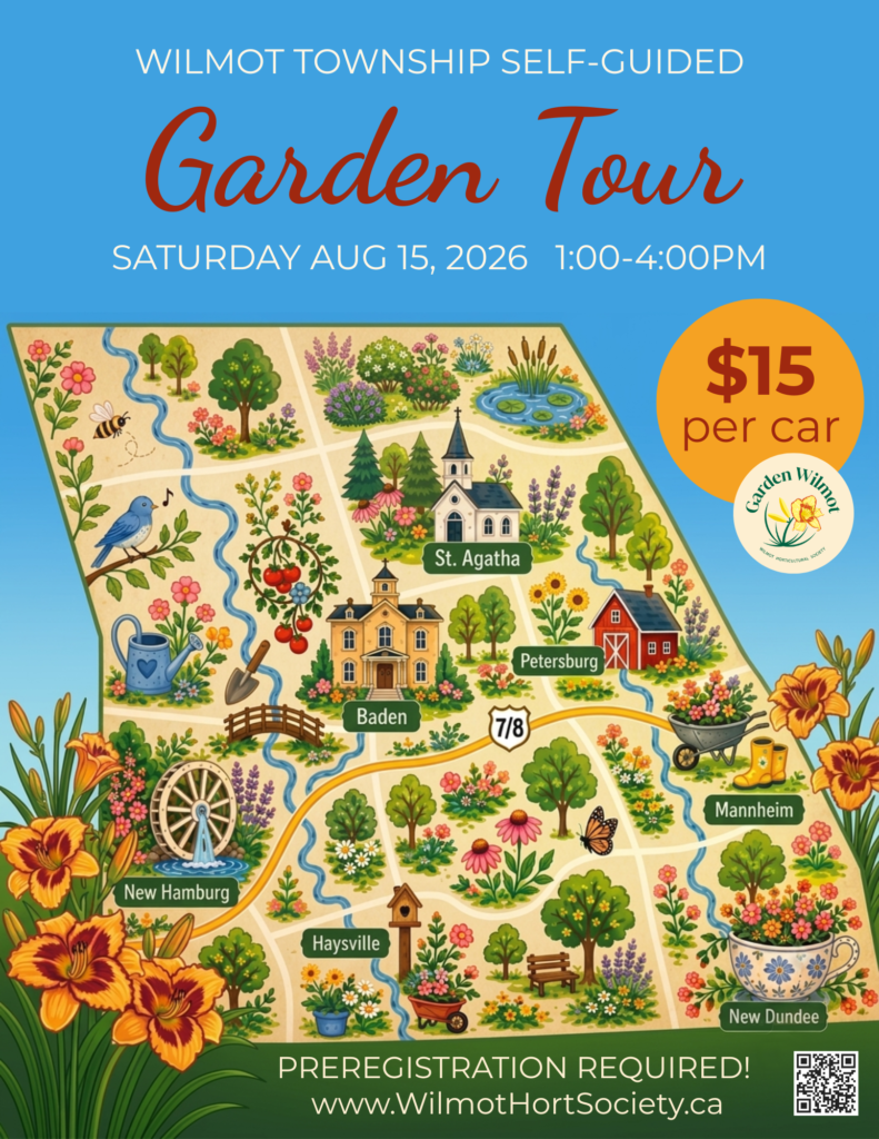 illustrated garden themed map of wilmot township
